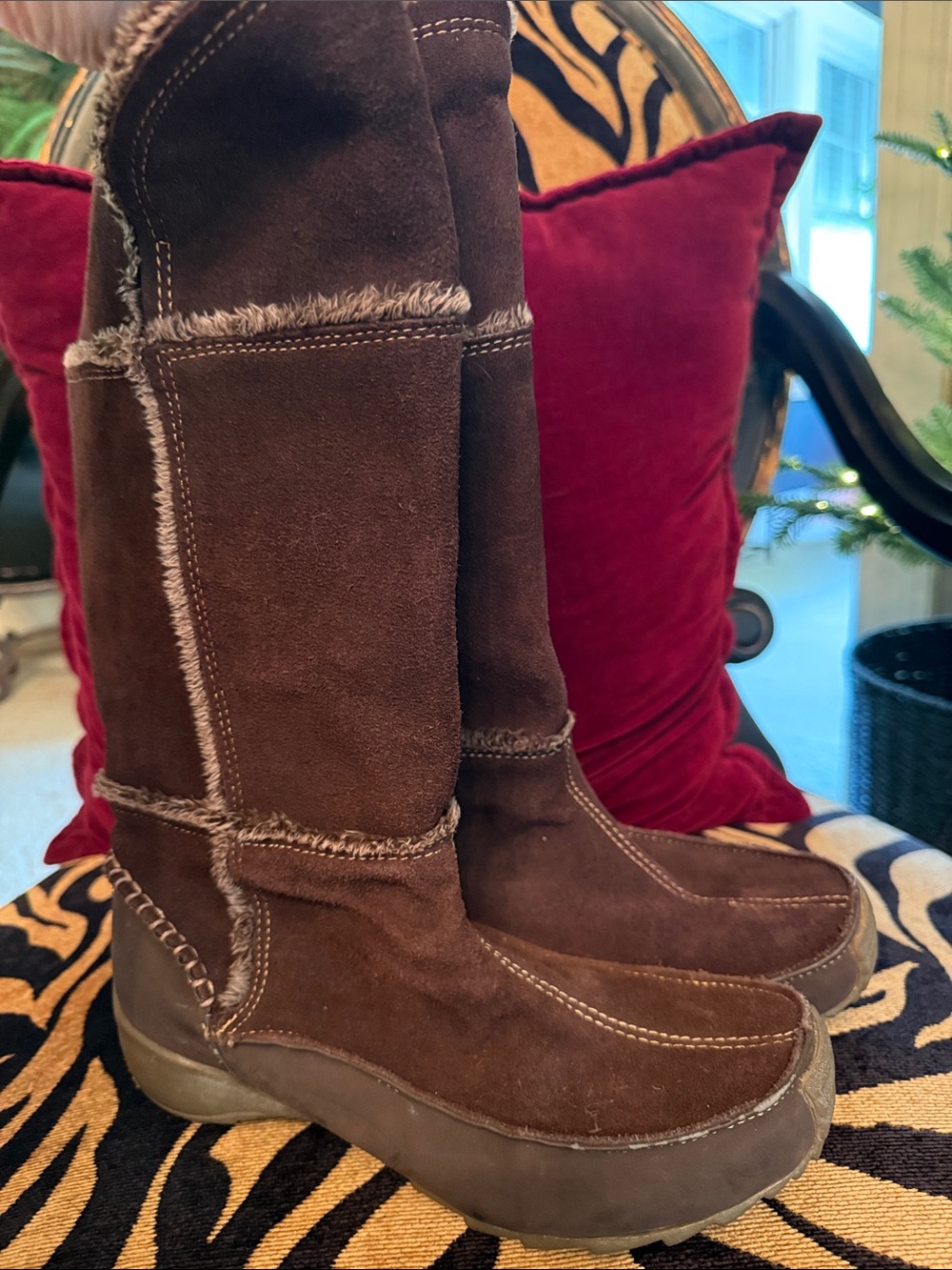 Sporto Dark Brown Suede Tall Winter Boots